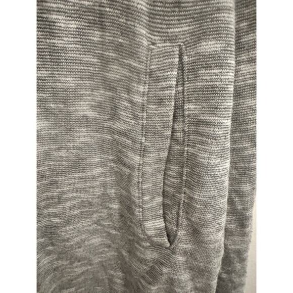 FREE PEOPLE ANTHROPOLOGIE HEATHERED GRAY ZIP UP SWEATSHIRT‎ DRAWSTRING HOOD SZ S - Picture 4 of 5